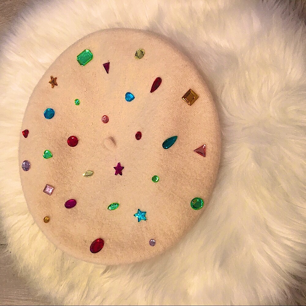 Vintage Jeweled Beret